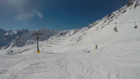 Skiing lessons. Ski school. Stock Footage 74794534