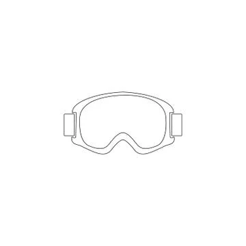 Skiing mask. flat vector icon Stock Illustration