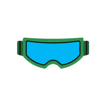 Skiing mask on white background. Vector illustration in trendy flat style. ESP Stock Illustration