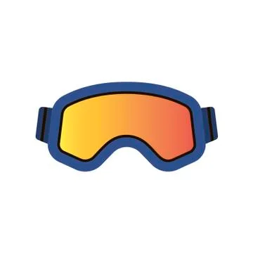 Skiing mask on white background. Vector illustration in trendy flat style. ESP Stock Illustration