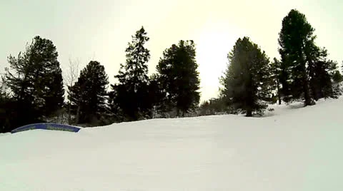 Skiing panorama view Video stock 22783166