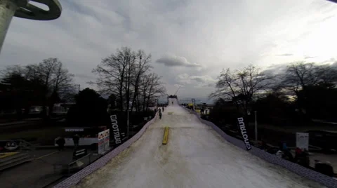 Skiing  Park Show 스톡 동영상 35429760