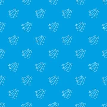 Skiing pattern seamless blue Stock Illustration