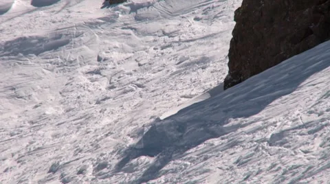 Skiing in powder Stock Footage 7752981