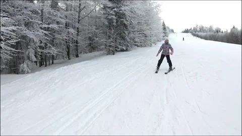 Skiing practice Stock Footage 299702808