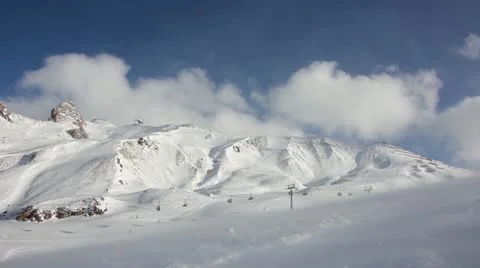 Skiing region timelapse Stock Footage 14827477