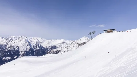 Skiing resort in time lapse Stock Footage 126915539