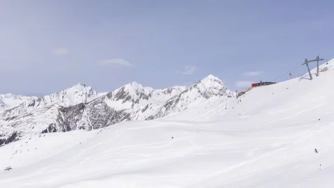 Skiing resort in time lapse Stock Footage 126916092