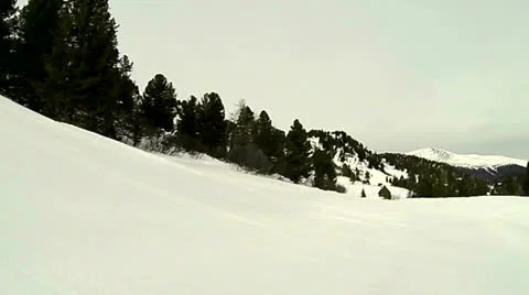 Skiing side view Stock-Footage 22787752