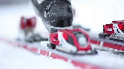 Skiing. Ski boots. Stock Footage 70953290