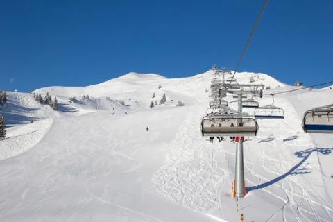 Skiing slope Stock Photos