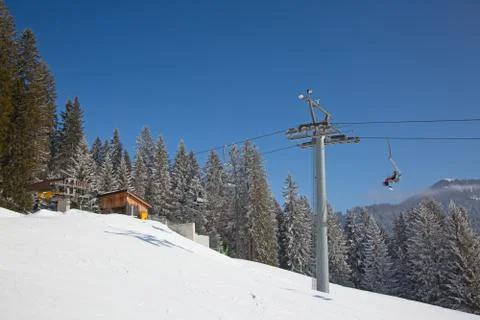 Skiing slope Stock Photos