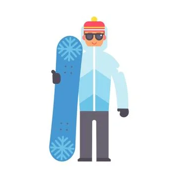 Skiing snowboard man vector Stock Illustration