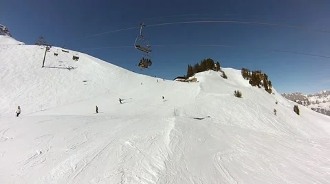 Skiing in swiss alps Stock Footage 41730870