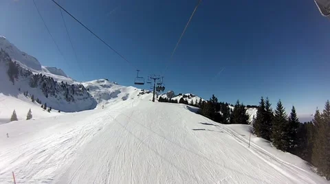 Skiing in swiss alps Stock Footage 41730960