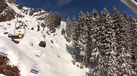 Skiing in swiss alps Stock Footage 41731053