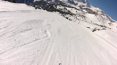 Skiing in swiss alps Stock Footage 41731158