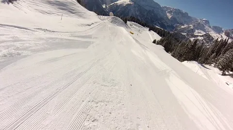 Skiing in swiss alps Stock Footage 41731257