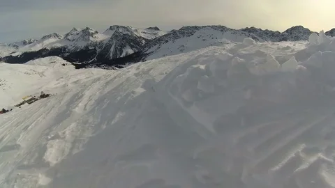 Skiing in swiss alps Video stock 72700782