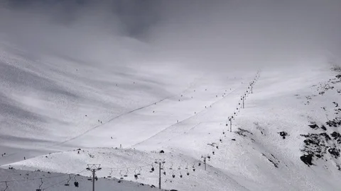 Skiing in the Tatra Mountains Video stock 107772045