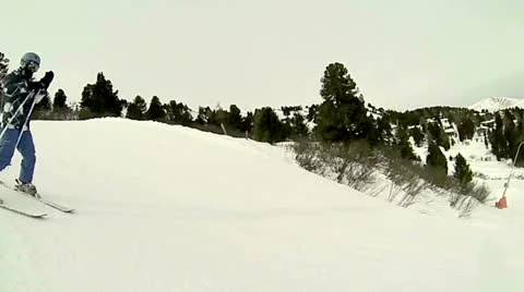 Skiing in the winter Stock-Footage 22788716