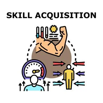 Skill acquisition process developing personal and professional growth イラスト素材