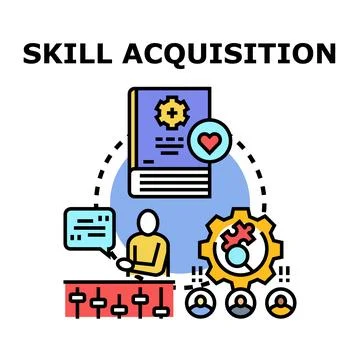 Skill acquisition process with education and learning development Stock Illustration