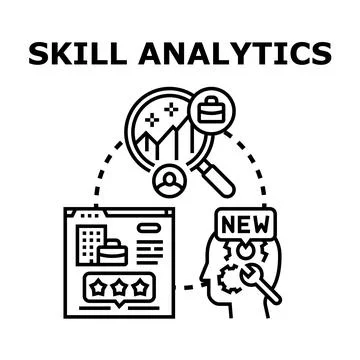 Skill analytics concept for career talent development Stock Illustration
