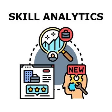 Skill analytics concept for career talent development Stock Illustration