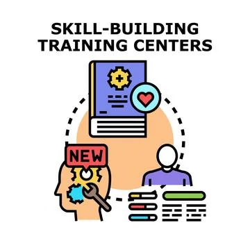 Skill building and training for personal development Stock Illustration