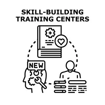 Skill building and training for personal development Stock Illustration