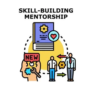 Skill building mentorship concept developing new abilities Ilustração Stock