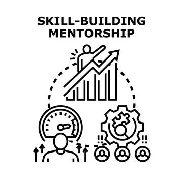Skill building mentorship program guiding professional development Illustration