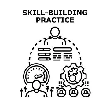 Skill building practice for professional development coaching Stock Illustration