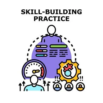 Skill building practice for professional development coaching イラスト素材