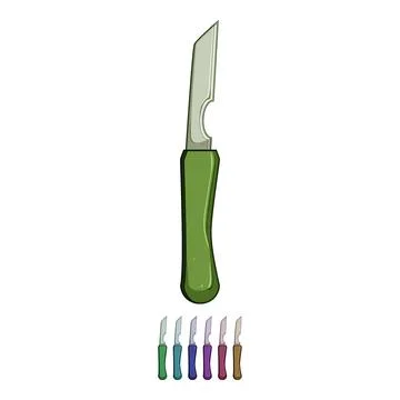 Skill chisel carving cartoon vector graphic Illustration