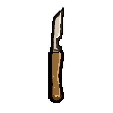 Skill chisel carving pixel art vector illustration Illustration