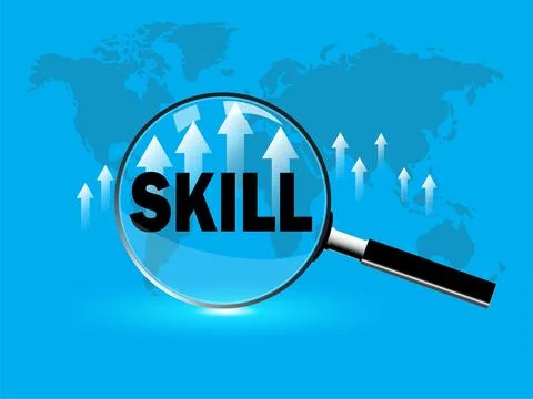 Skill competency development concept Stock Illustration