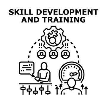 Skill development and training for professional growth Stock Illustration