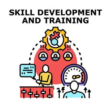 Skill development and training for professional growth Stock Illustration