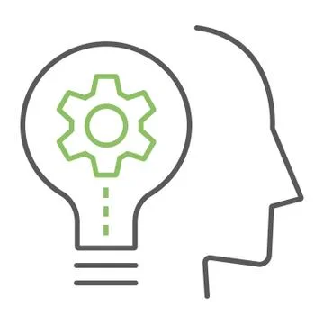 Skill Development color line icon, education and school, idea sign vector イラスト素材