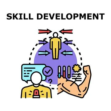 Skill development concept for professional growth and training Stock Illustration