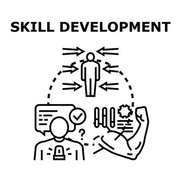 Skill development concept for professional growth and training Stock Illustration