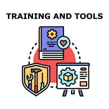 Skill development, education, and work tools concept Stock Illustration