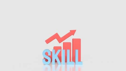 Skill Development Growth Strategy Concept 3d render. Stock Photos