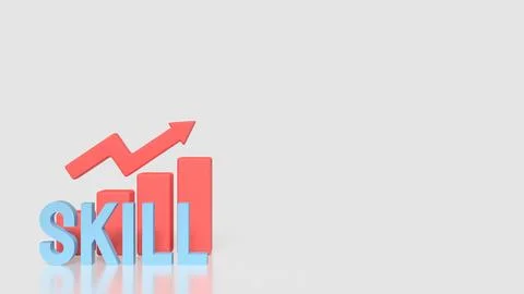 Skill Development Growth Strategy Concept 3d render. Stock Photos