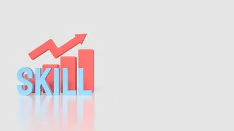 Skill Development Growth Strategy Concept 3d render. Stock Photos