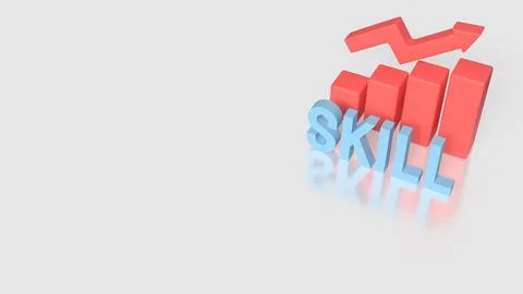 Skill Development Growth Strategy Concept 3d render. Stock Photos