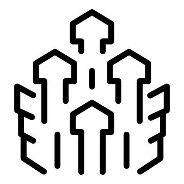 Skill development icon outline vector. Professional qualification growth Stockillustratie