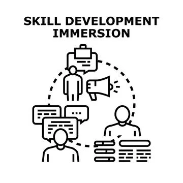 Skill development immersion program preparing new employees Stock-Illustration